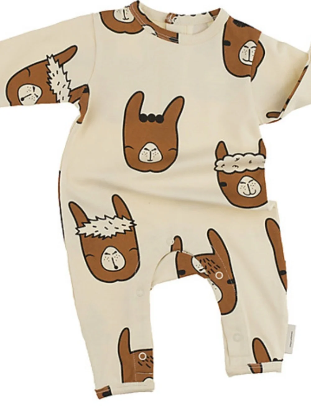 Tinycottons Llama Faces Romper 12–18M | Made in Portugal - Picture 1 of 4